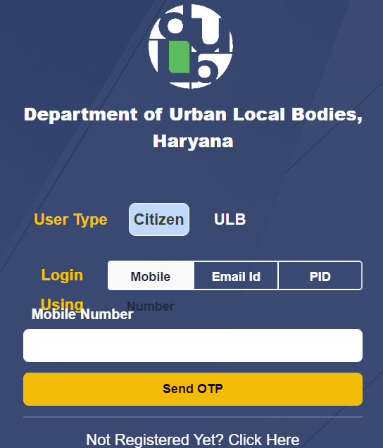 ULB Portal for creating new property ID